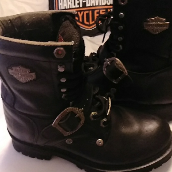 Harley-Davidson Shoes - 🐷 Harley Davidson leather  Boots tie up + buckle